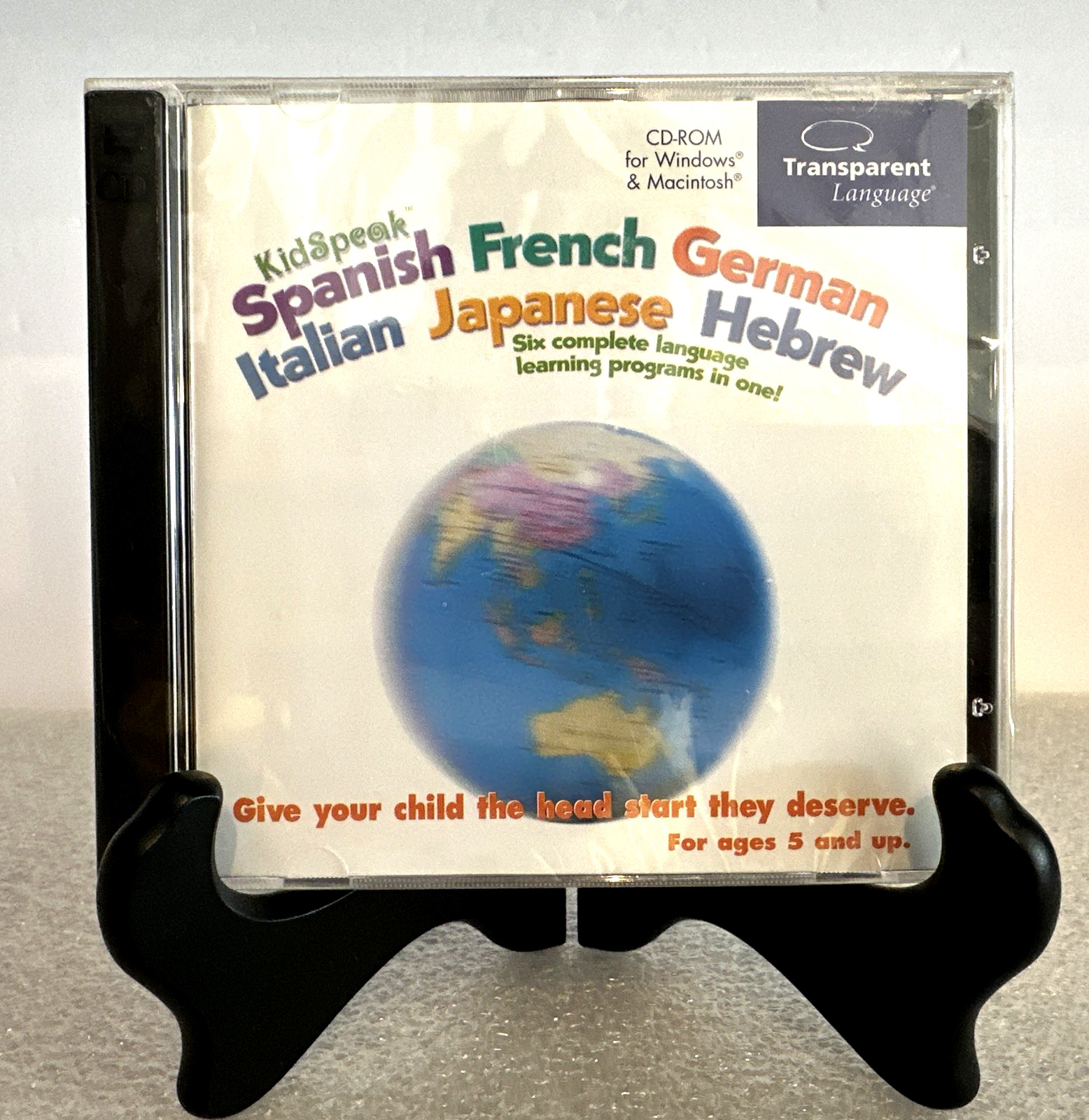 KidSpeak Language Learning CD ROM Spanish French German Italian Japanese Hebrew