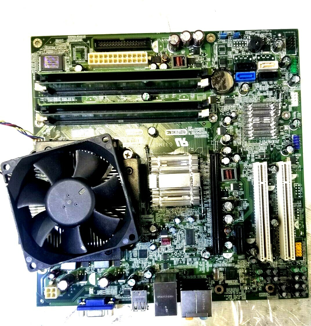 DELL 0CU409 MOTHERBOARD + 1.8GHz INTEL DUAL CORE SLA8Z CPU + 4GB RAM + H/S + FAN