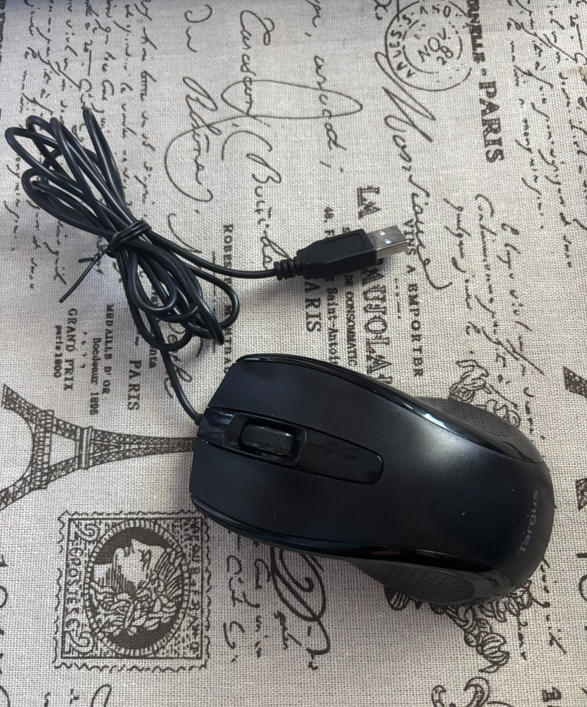 Targus Optical Wired Mouse Black Model AMU660 - Tested - Works