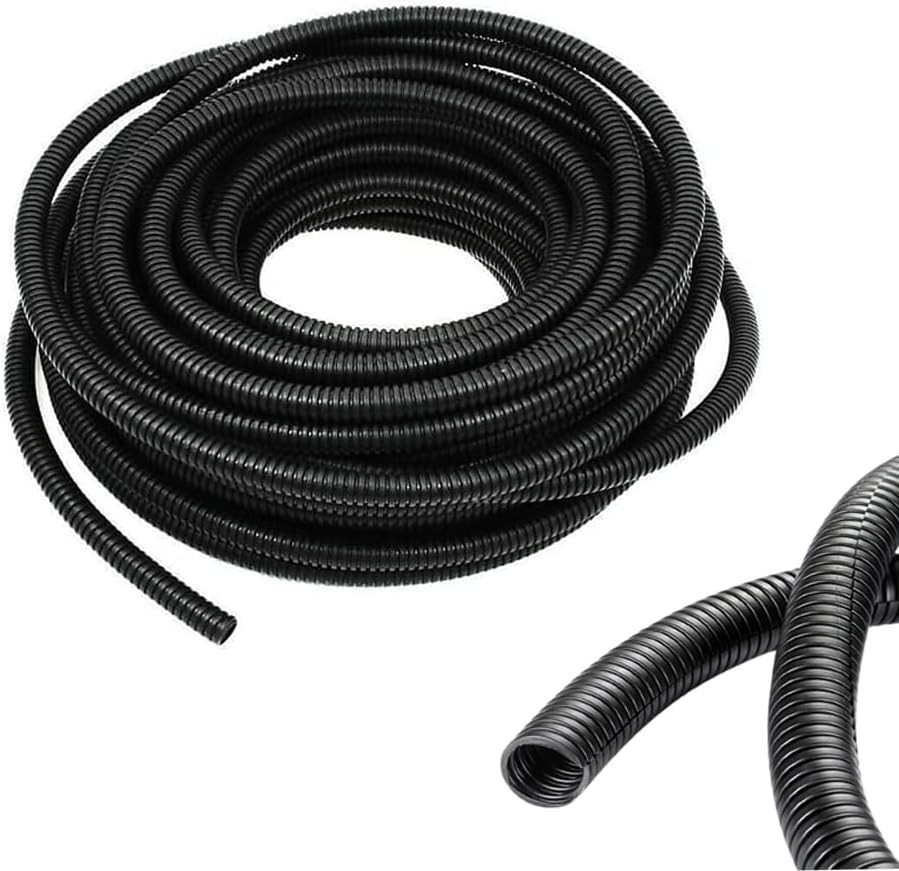 1/4 Inch Wire Loom Split Tubing - 16.5Ft Cord Protector Electric Wires Covers, A