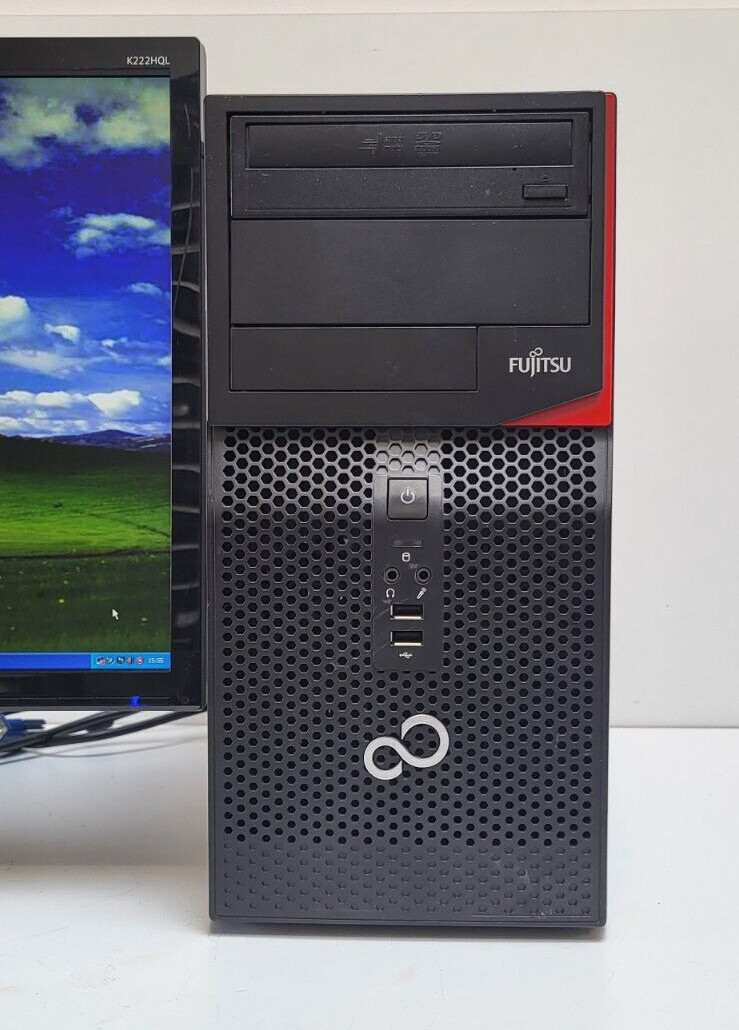 Fujitsu Windows XP Gamer PC 4GB HD i5 3.0GHz 500GB DVD Gaming Game Computer VGA