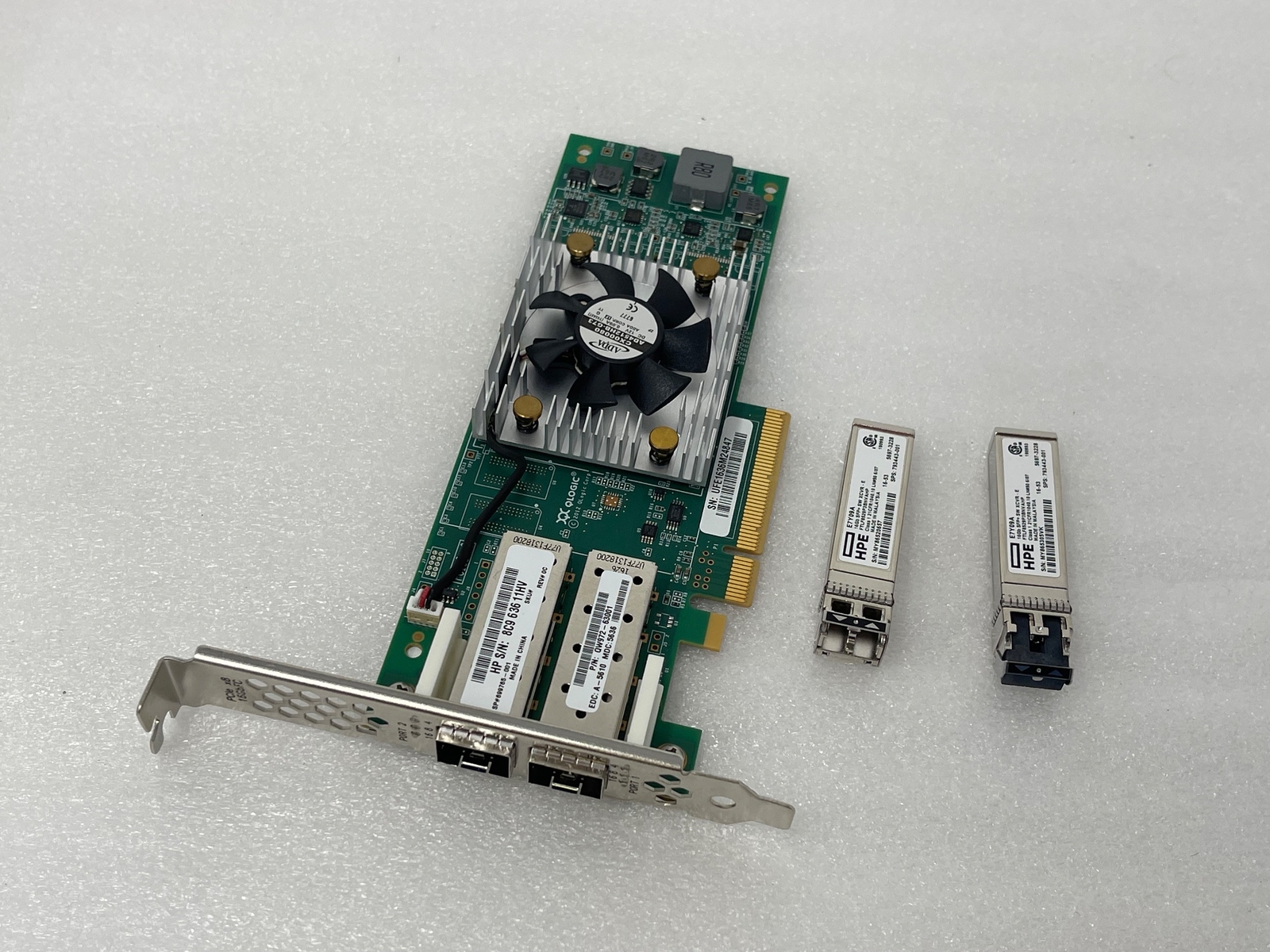 HP QLogic QLE2662 Dual Port 16Gb SFP+ HBA adapter card QW972-63001 2x SFP E7Y09A