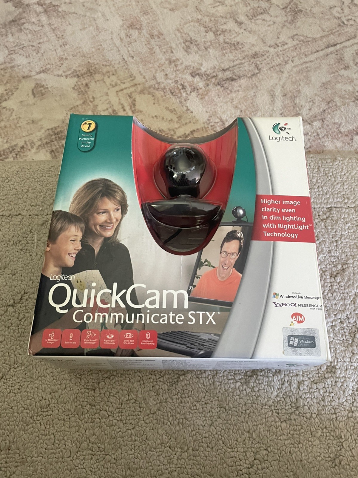 Logitech QuickCam Communicate STX Plus With Bonus Headset Open Box Never Used