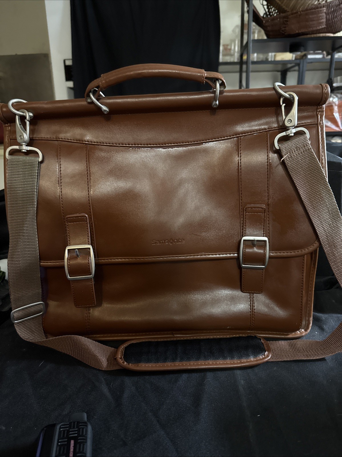 Samsonite Top-Loader Laptop Briefcase Multi-pocket Shoulder Adjustable Strap VTG