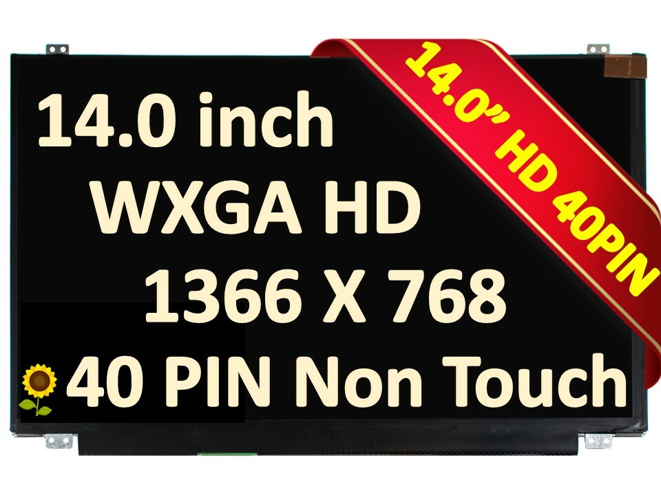 14" Slim WXGA HD LED LCD Screen 40 Pin for HP Stream 14-z000nr 14-z040wm Display