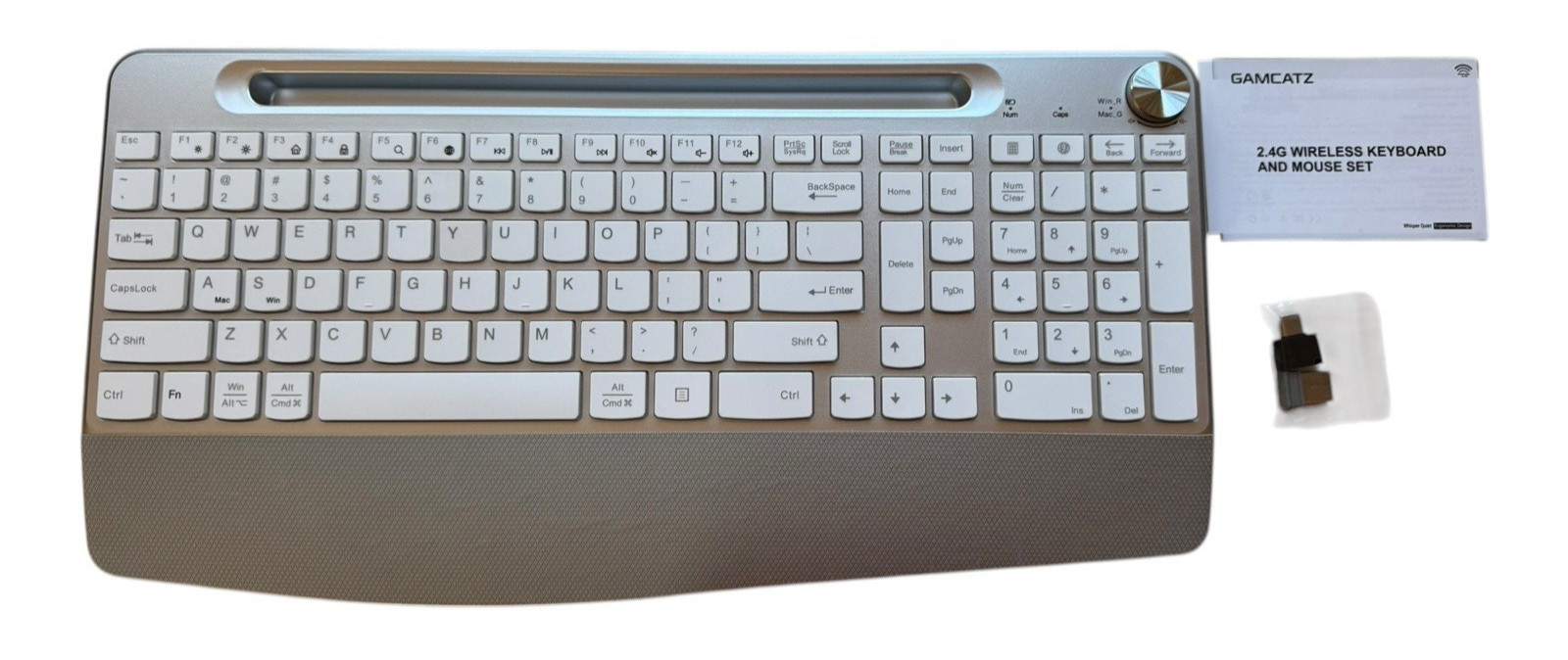 GAMCATZ Wireless Keyboard - Gray - No Mouse