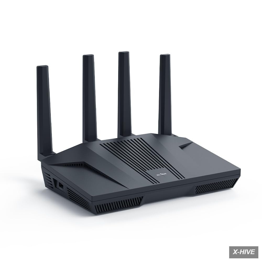 Routers GL.iNet Flint 2 Wi-Fi 6 Gaming Router Dual 2.5G Ports Black