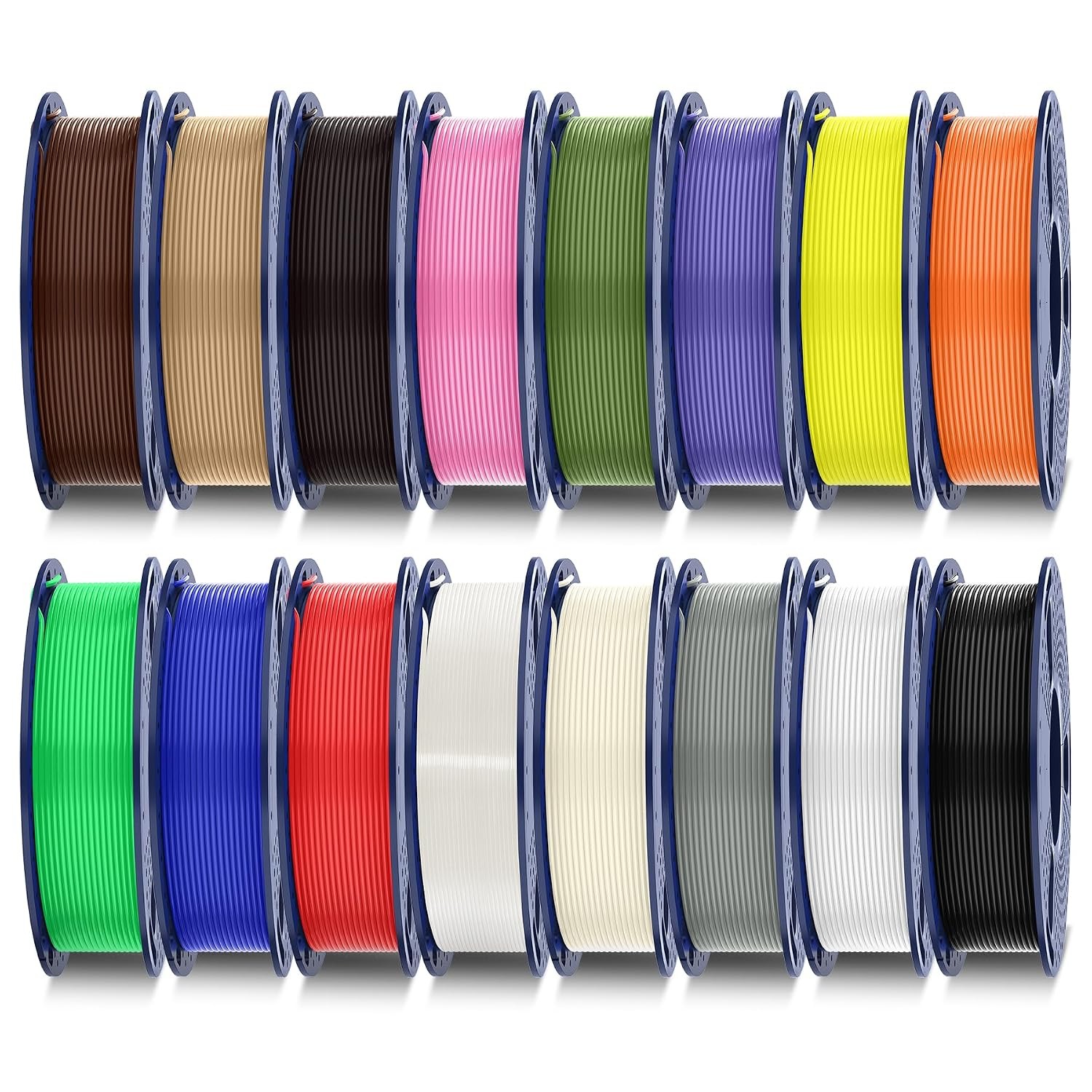 SUNLU PLA+ 3D Printer Filament, 16 Color Bundle Multicolor, 1.75mm