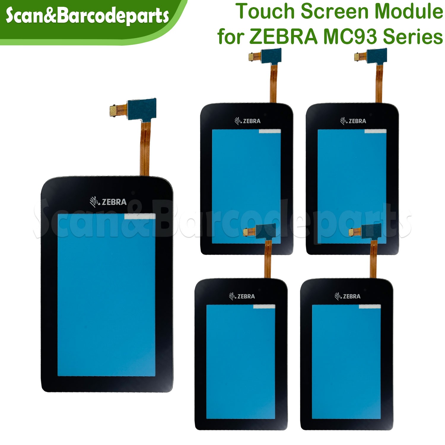 5 PCS Touch Screen Replacement + Back Adhensive for Zebra MC9300 MC930B MC930P