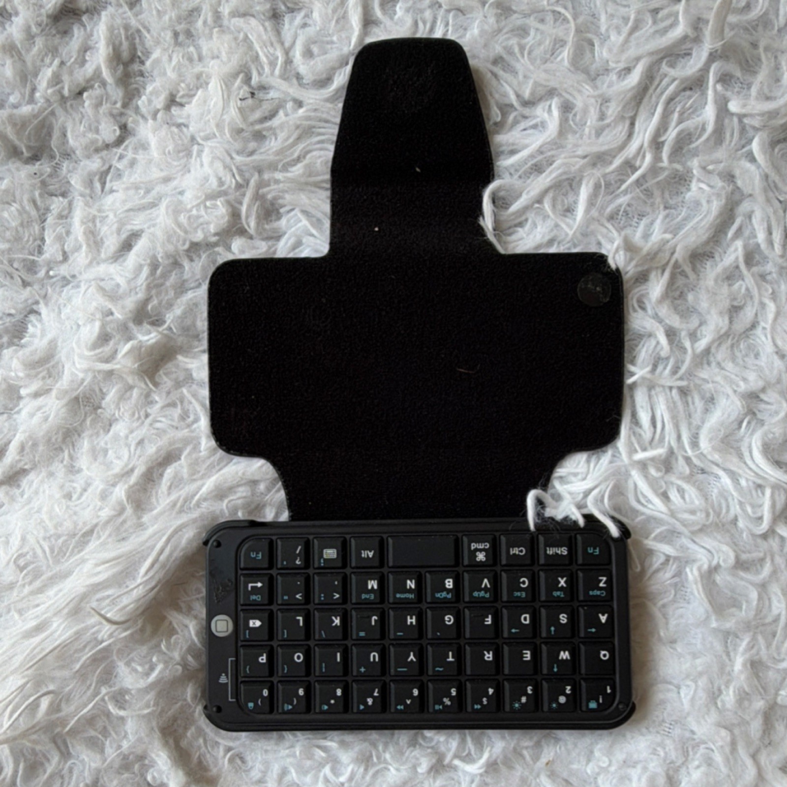Mini Portable QWERTY Keyboard Black English Layout Plastic Compact Computer