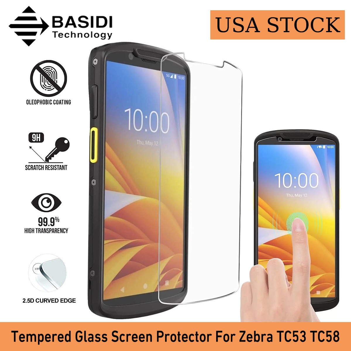 🔥9PCS Tempered Glass Screen Protector for Zebra Symbol TC53 TC58 US STOCK🔥