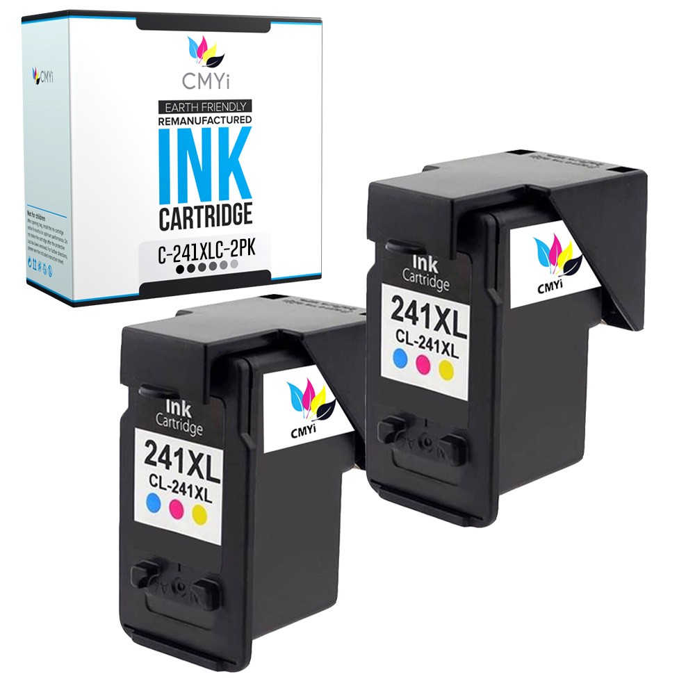 2-Pack CMYi Compatible CL-241XL Color Ink Cartridge for Canon PIXMA MX432 MX434