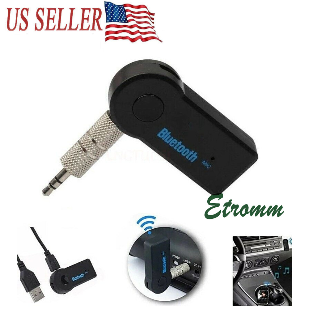 Wireless Bluetooth Receiver 3.5mm Home Car Adapter TO AUX Audio Stereo Music