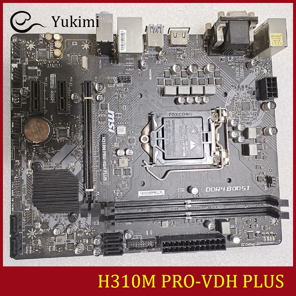 FOR MSI H310M PRO-VDH PLUS DDR4*2 32GB LGA1151 VGA HDMI DVI-D m-ATX Ｍotherboard
