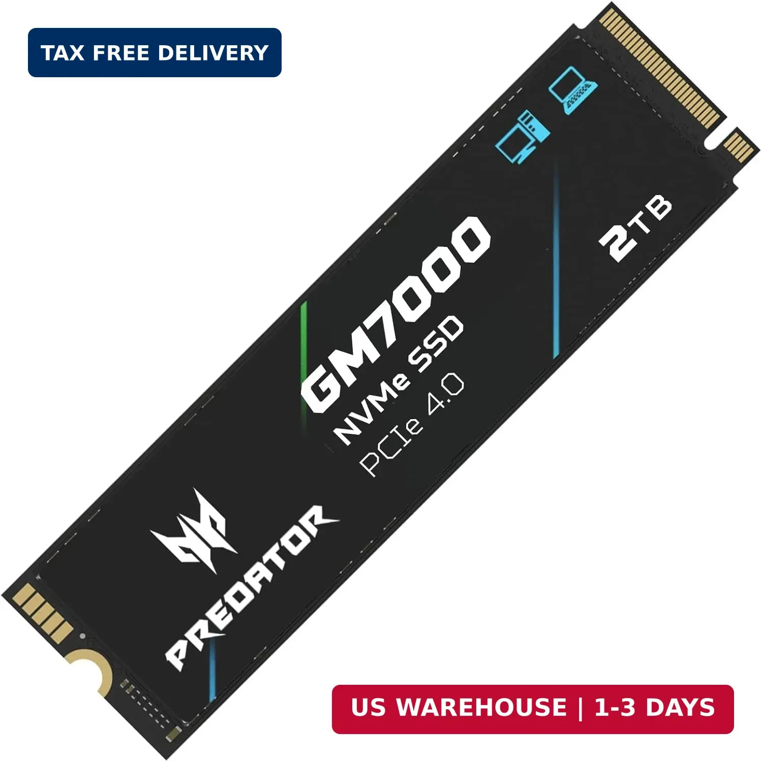 Predator 2TB GM7000 M.2 SSD PCIe Gen4x4 NVMe DRAM Cache PS5 Pro Compatible NEW
