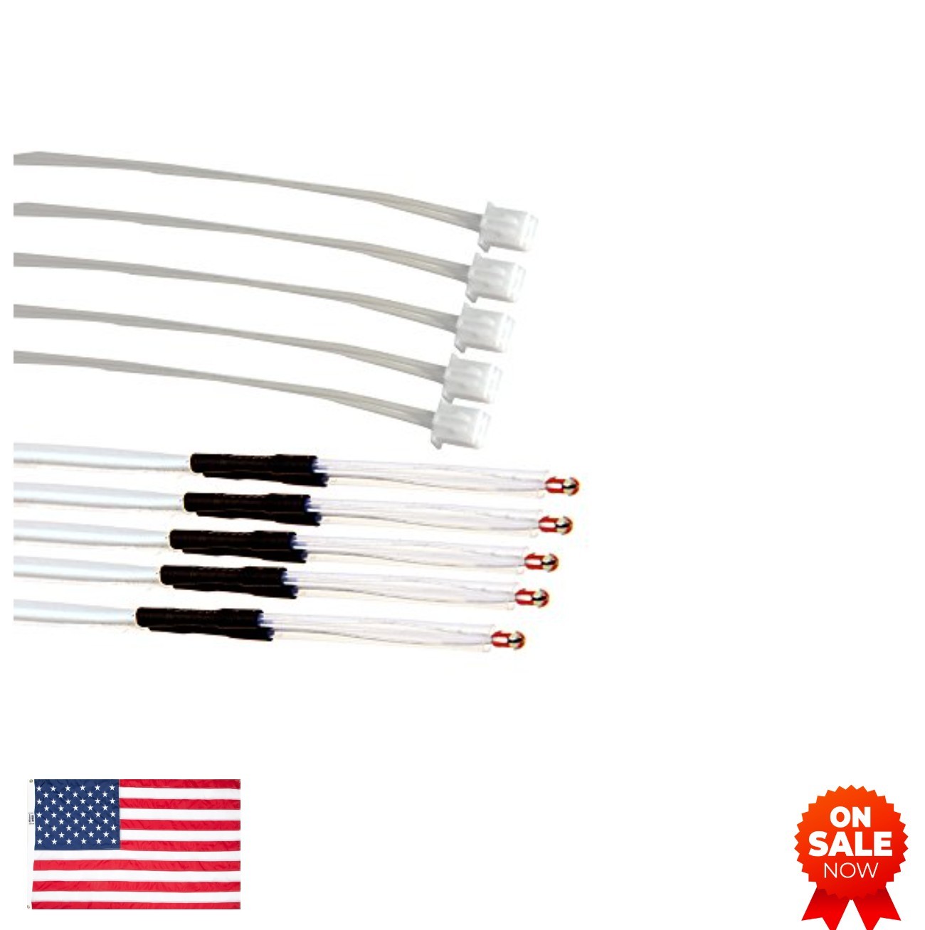 3D Printer NTC Thermistor 100K 3950 5 Pack 1.3m 2 Pin XH2.54 Connector for