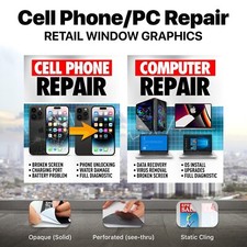 Cell Phone Smartphone Computer repair banner poster sign iphone Samsung  picture