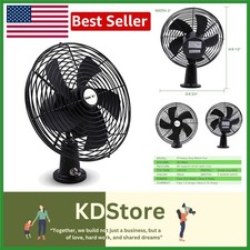 Versatile 12V Cooling Fan with Adjustable Tilt & Fast Installation - Heavy Duty picture