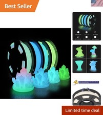 3D Printer Filament Bundle Glow in The Dark Multicolor PLA 1.75mm 4 Pack picture
