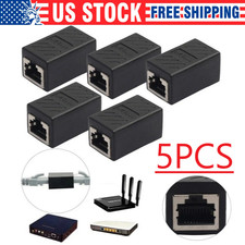 1-5PACK RJ45 Inline Coupler Cat6/Cat5e Ethernet Network Cable Extender Connector picture