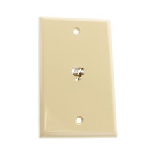 ALLEN-TEL AT216SM-4 FLUSH MOUNT PHONE JACK, RJ11, 4C/6P, 1-GANG, IVORY picture