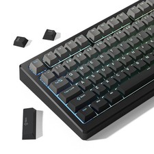 Gradient Gray Cherry Profile Shine Through PBT Doubleshot Keycaps Set 60 75 100 picture