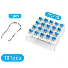 Keyboard Switches, 50 Pcs 3 PIN Blue Keyboard Clicker Dustproof Mechanical Ke picture