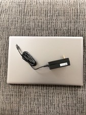 Silver Notebook Laptop PC with Built-in Webcam, Charger, Sleek Design, Portable picture