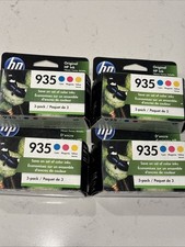 4 Boxes HP 935 Cyan Magenta Yellow Ink Cartridges EXP 12/2022-1 9/2023-3 NEW picture