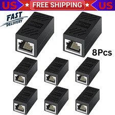8PACK RJ45 Inline Coupler Cat6/Cat5e Ethernet Network Cable Extender Connector picture