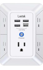 5-Outlet USB Charger with 3 USB Ports and 1 USB-C Port - Fast Charging Hub picture