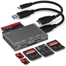 7-in-1 Multi Memory Card Reader, USB 3.0 SD Card Reader Writer(5Gbps) Read 7 ... picture
