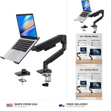 HUANUO 2 in 1 Function Laptop Mount with Tray, Fits 13-34″ Monitors & Up to 1... picture