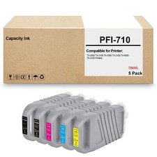 5 Pack PFI-710 PFI710 Ink Cartridge for iPF TX-2000 TX-3000 TX-4000 700 ML picture