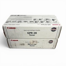 Lot of 2 Genuine Canon GPR-28 + GPR-20 Black Toner Cartridges OEM picture