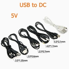 DC5V Charging Cable Hollow Plug 3.5mm/5.5mm Adapter USB Plug Power To DC Adapter picture
