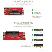 U.2 Compatible PCIe M.2 NVMe/AHCI SSD Converter - Fast Setup picture