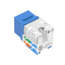 5-Pack of VCE VCELINK UL Listed CAT6 RJ45 Keystone Jack 8P8C NEW. BLUE. picture