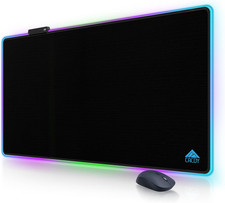 Large RGB Gaming Mouse Pad 43x24 Inches Micro-Weave Cloth Non-Slip Base Stitched picture