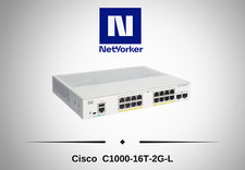 Cisco Refresh  C1000-16T-2G-L 16 Port Smart Eligible Gigabit Ethernet Switch picture