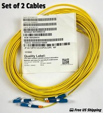 Corning Single Mode Patch Cords LCUPC LCUPC 40FT Yellow 2F ULT ZIP R Set of 2 picture