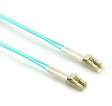 20 PACK LOT 25m LC-LC Duplex 50/125 OM4 100GB Fiber Patch Cable OFNR Aqua 82FT picture