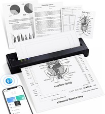 Portable A4 Printer Wireless Inkless Thermal Printer for Travel office US Letter picture
