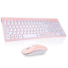 cimetech Wireless Keyboard and Mouse Combo, Compact Full Size 3-Pink picture