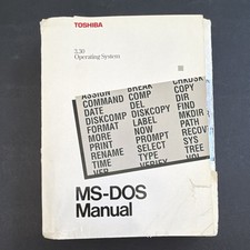Vintage 1988 Toshiba MS-DOS 3.30 Operating System Manual Microsoft DOS OEM picture