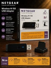NETGEAR WNA1100 N150 Wireless-N USB WiFi Adapter w/ Cradle Tested Working picture