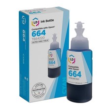 LD Compatible T664220 Cyan Ink Bottle for Epson #664 ET-16500 ET-2500 ET-2550 picture
