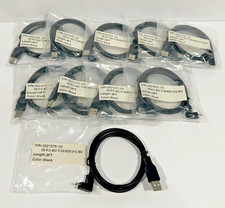 Qualtek 10 Pack USB A to Micro USB Cable 3' Right Angle 90° P/N 3021075-03 picture