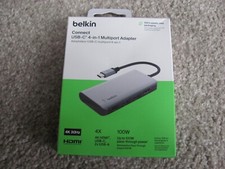 Belkin Connect USB-C 4-in-1 Multiport Adapter 4K HDMI 2 X USB-A (AVC006btSGY) picture