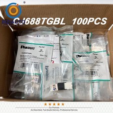 100PCS Cat6 MiniCom RJ45 Network Jack Module Black For Panduit CJ688TGBL Giga TX picture